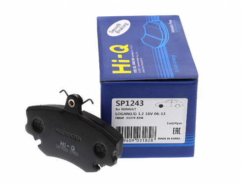 Колодки Ларгус тормозные передние HI-Q SP1243 8-клап.