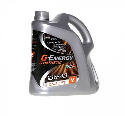 Масло мотор. G-ENERGY SYNTHETIC LONG LIFE 10/40 4л синтетика