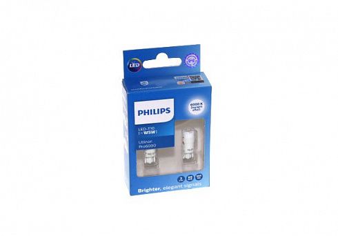 Диод габаритов 2110 белый 6000K (2шт) PHILIPS Ultinon Pro6000 11961CU60X2