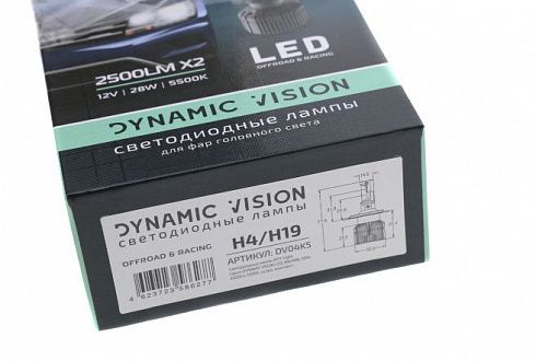 Лампы светодиодные MTF DYNAMIC VISION H-4 (H19) 28W 5500LM