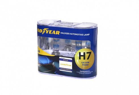 Лампы Н-7 12V  60/55W GOOD YEAR +150% PREMIUM GY017152 (бокс)