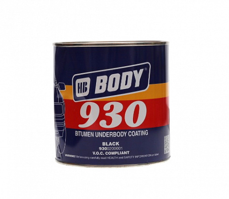 Мастика BODY 930 чёрная 1кг (банка)