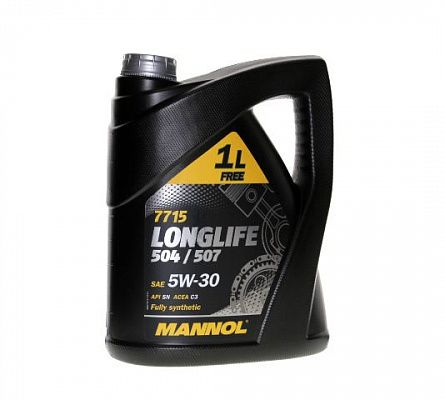 Масло мотор. MANNOL  Longlife  5/30  5л синт.
