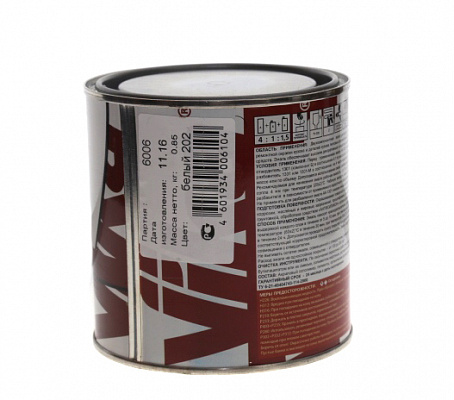 Краска VIKA ACRYL AK-1301 Белая 202 0,85л