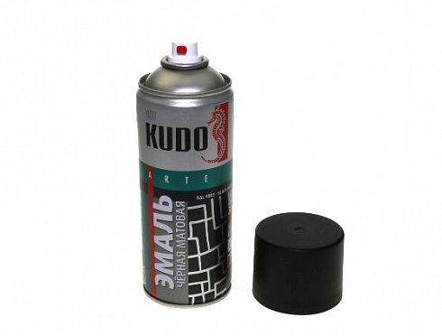Краска KUDO чёрная матовая спрей 520 мл. KU-1102