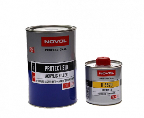 Грунт NOVOL HS 4+1 чёрный 1л с отверд. PROTECT 310 (37141+35822)