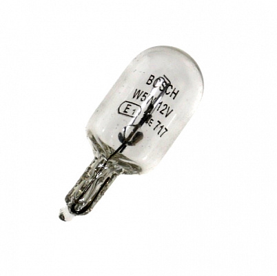 Лампа 12V W5W без цоколя BOSCH 1987302206