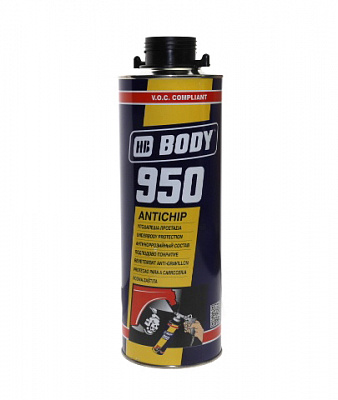 Антигравий BODY 950 чёрный 1л
