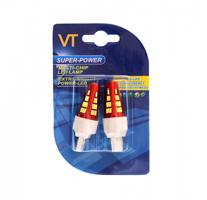 Диод 12V 21/5W 2-х конт.без цоколя белый (48SMD диодов) (2шт.) VT