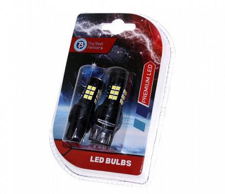 Диод 12V 21/5W 2-х конт.без цоколя белый (27SMD диодов) (2шт.) TBP