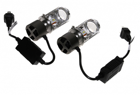 Лампы светодиодные MTF LIGHT MiniLens H-4 12V 30/45W 4500LM 5500K с линзами